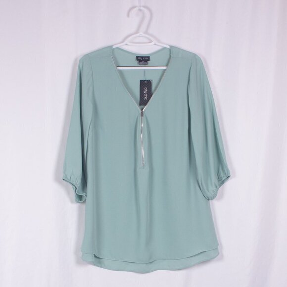 NWT CITY CHIC Sexy Fling Elbow Sleeve Top in Seafoam Size XS/14 - Picture 6 of 9